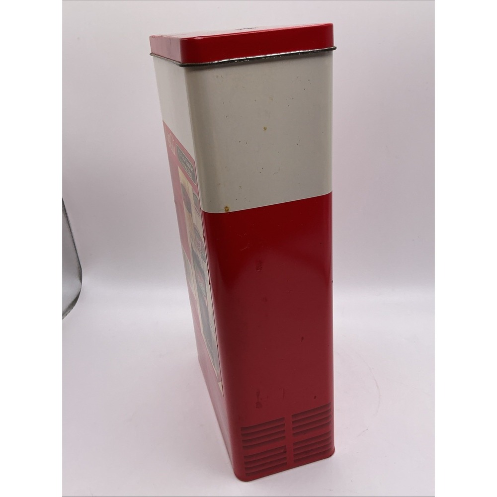 Coca Cola 1999 Coke Vending Machine Tin with 3 pc. 8 oz. Glass Set inside tin - Picture 6 of 10